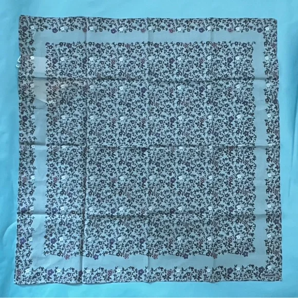$25 or FREE Gentle Teal Madewell Organic Cotton Scarf Kerchief Floral Bandana - Picture 6 of 10